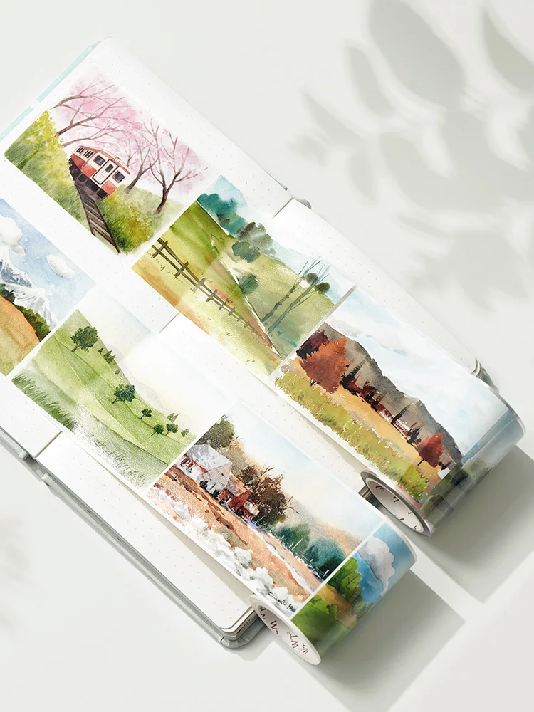 Imagem -04 - Journal-washi Pet Tape Rover Song Paisagismo Viagem Idílica Cenário Country wt