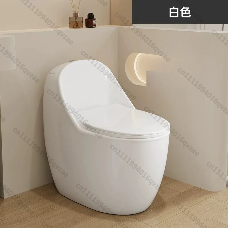 Egg-shaped Personalized Creative Color Toilet Siphon Small Household Water-saving Ordinary Toilet