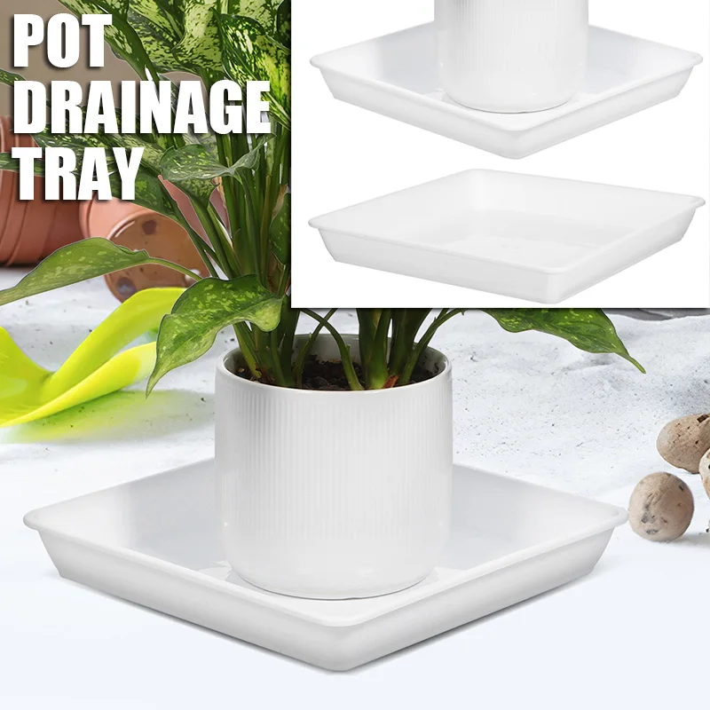 

Rectangular Flower Pot Tray Drip Plant Saucers Indoors Square Water for Plants Flowerpot Base Saucer Pvc Garden Planter Drip