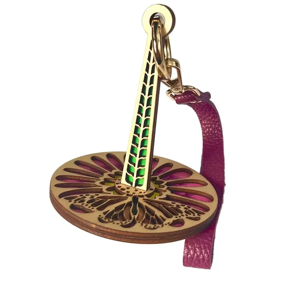 Wood Portable Wrist Yarn Holder Yarn Storage with Leather Wrist Strap Crochet Yarn Holder Prevent Yarn Tangling Knitting