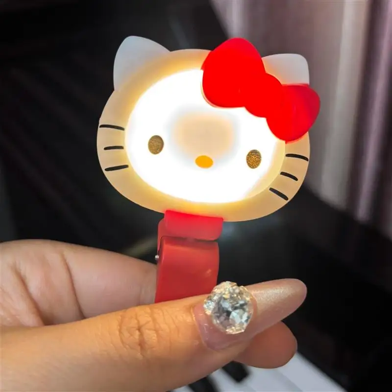 키티 미니 야간 조명 조절 가능한 밝기와 휴대용 메이크업 램프 귀여운 여행 화장대 거울 빛
