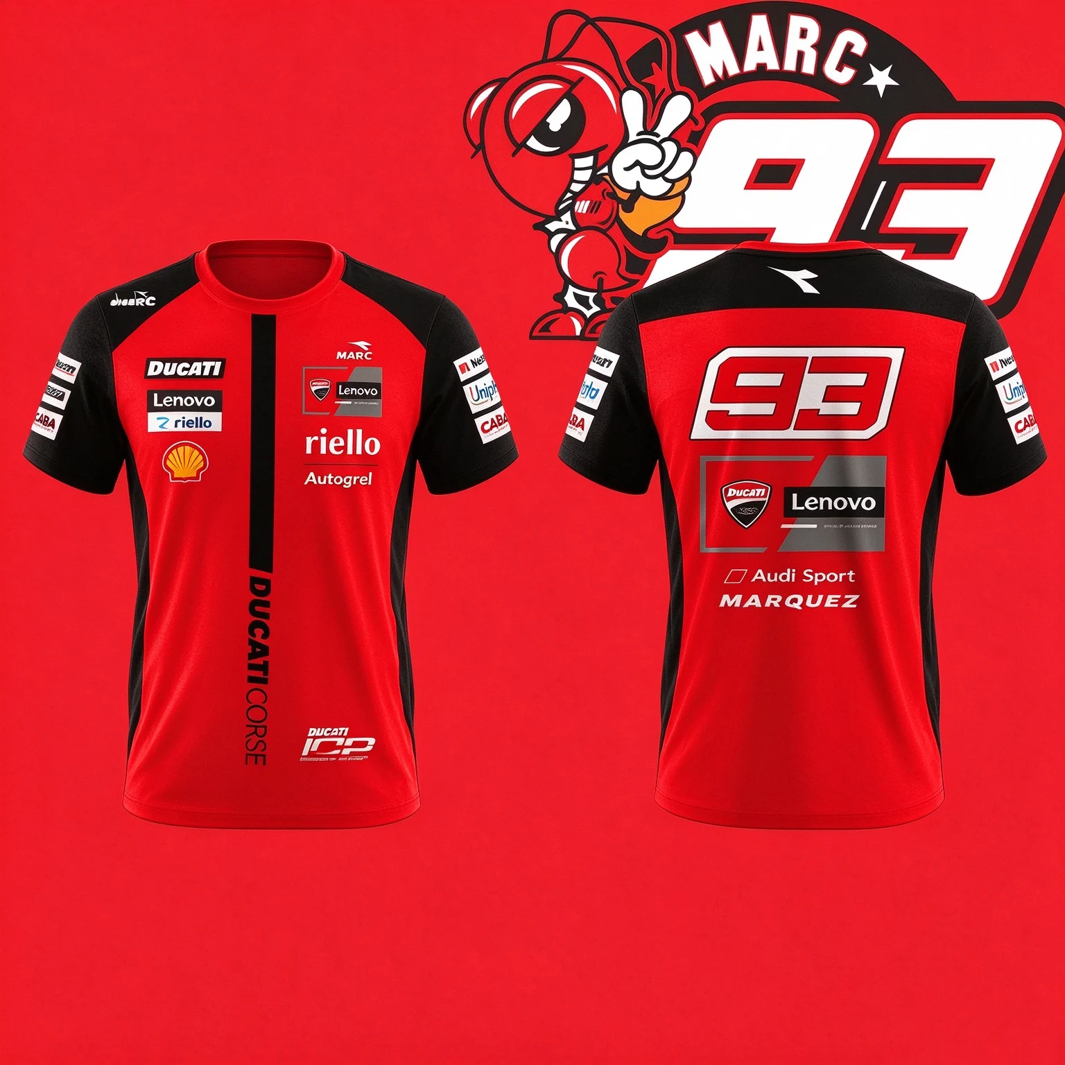 2026 New Marc Marquez 93 Racing Team T-Shirt Men's 3D Print Quick Dry Breathable Casual Sport Tops Short Sleeve T-Shirts Gifts