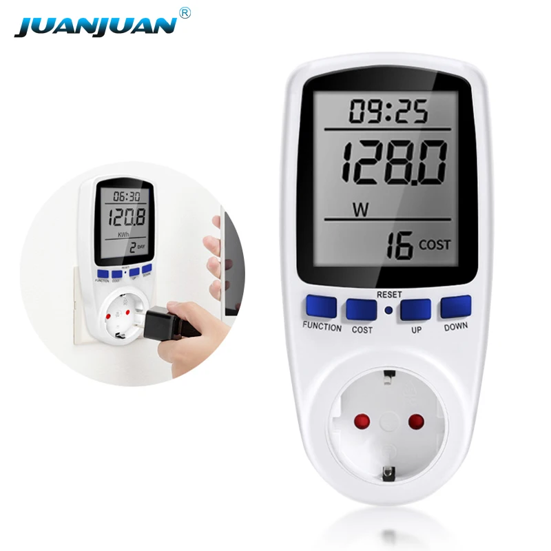 

EU Digital Automatic Volt Voltage Wattmeter Power Analyzer Kwh Power Switch Electronic Power Energy Meter