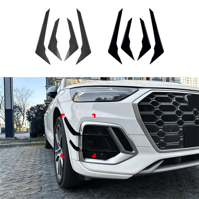 

Bumper Spoiler Splitter Bumper Spoiler Splitter Cover Front Fog Cover Trims For Q5 Front Bumper Fog Light Splitter-A08Q