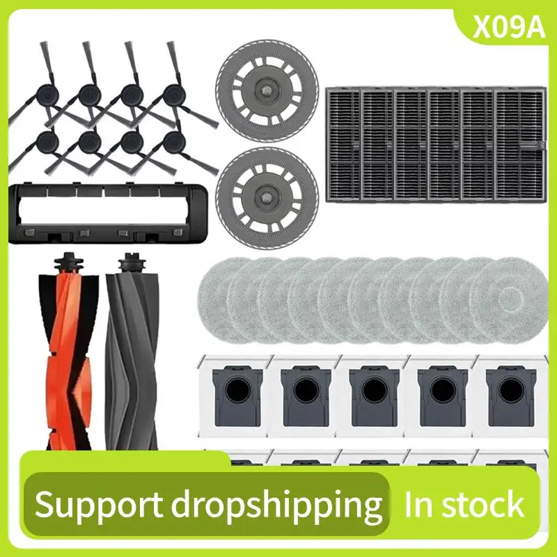 X09A Main Brush Side Brush Hepa Filter Robot Vacuum Cleaner Parts Accessories Replacement