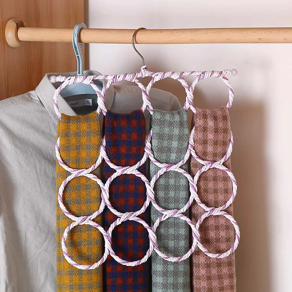 

Hanging Folding Wardrobe Organiser Ties Save Space Display Rack Holder Hanger Storage Rack