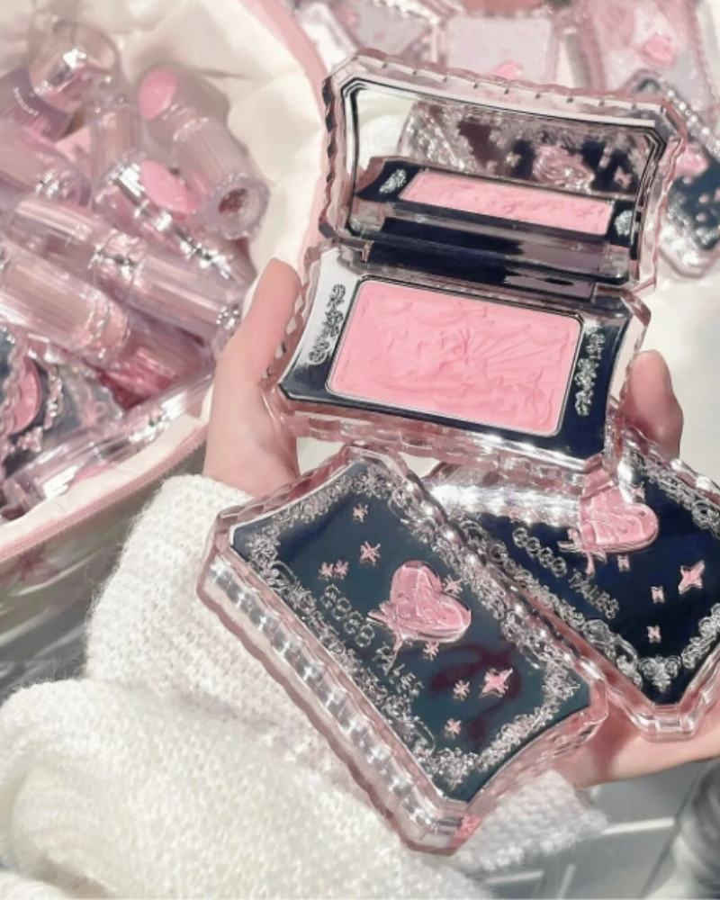 Gogotales Gem Series Ballet Relief Blush Plate Low Saturation Expansion Contraction Color Rouge Matte Cheek Makeup