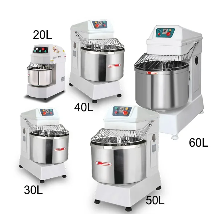 Commercial Bread Mixer Customized Spiral Mixer Flour Mixer Kneading Machine 20L 30L 40l 50l 60l 80l 150l 250l