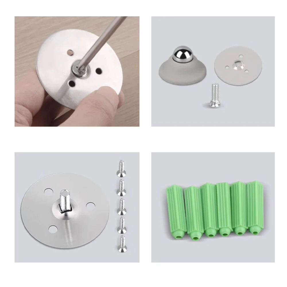 Homefish Punch-Free Strong Magnetic Silent Door Stopper Anti-Collision Floor Mount Door Stop image 4