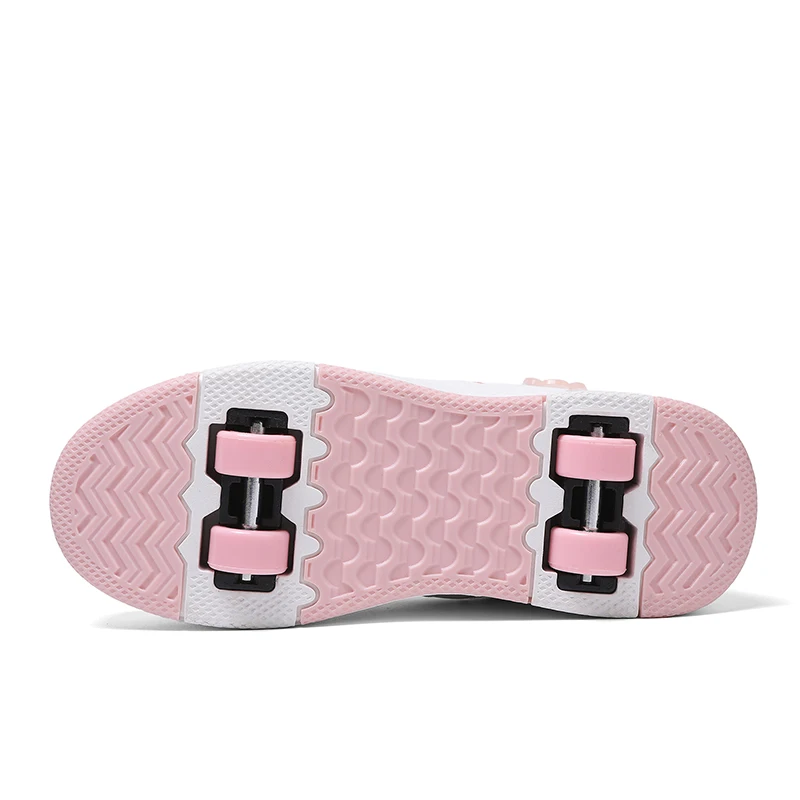 Children Roller Shoes Fashion Gift Retractable High Quality Walking Youth With 4 Wheels Sneakers Parkour Deformation Skate Shoes view 6