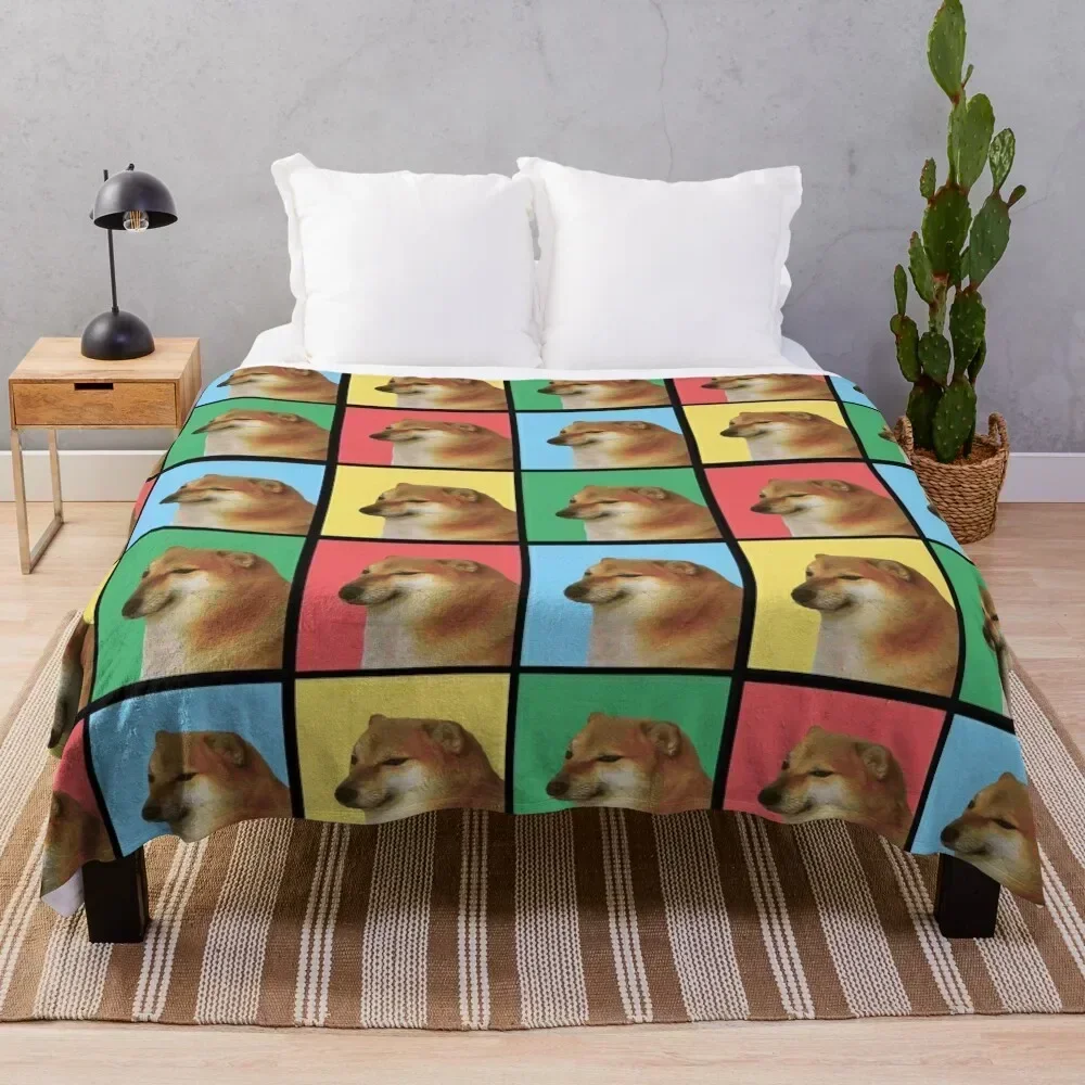 

Cheems - Doge Cover Throw Blanket Multi Use Warm Blanket for Living Room Bedroom