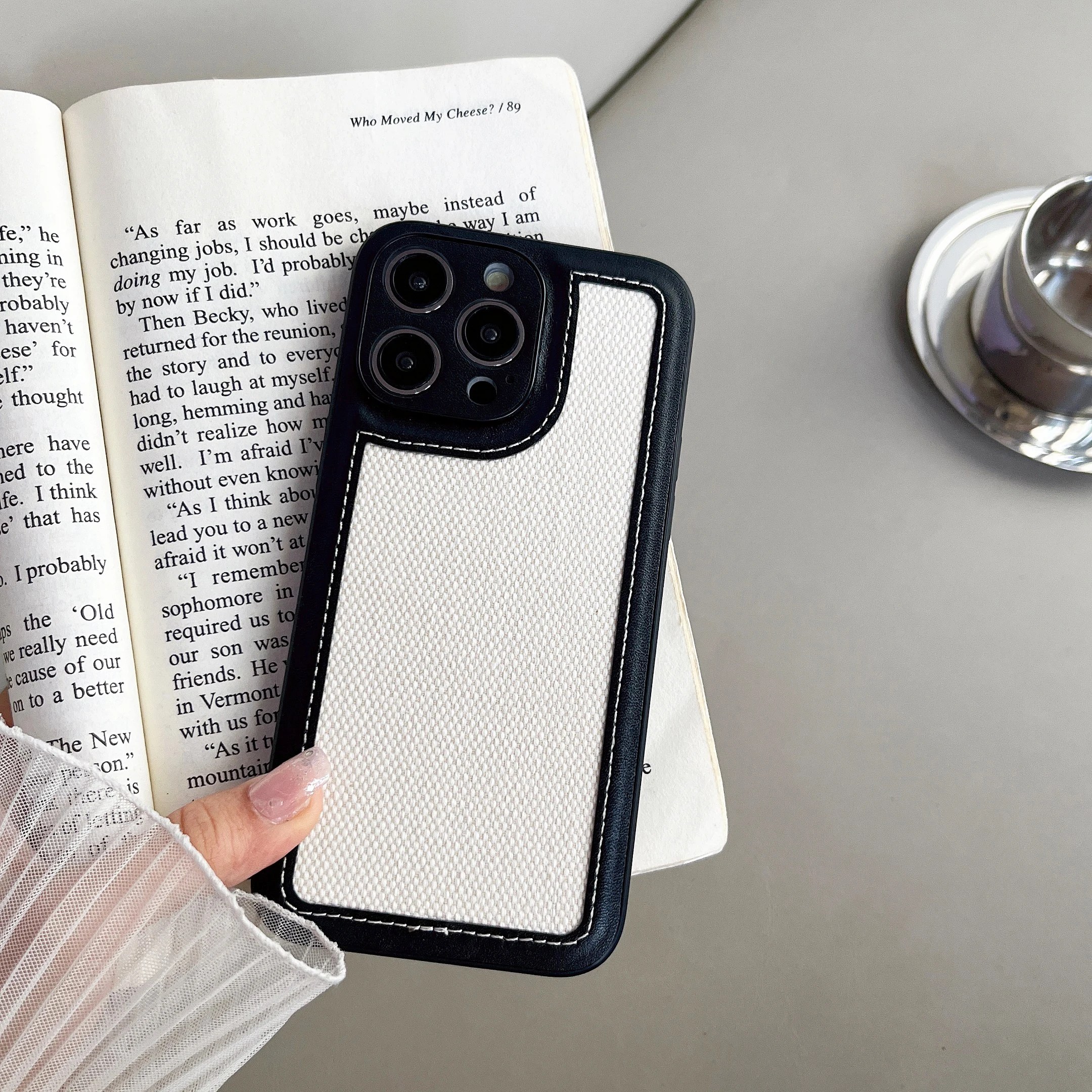 Capa de telefone anti-queda de couro pu premium, capa protetora retrô de lona com tudo incluído para iPhone 15 pro 14Plus 13 12 11Pro Max