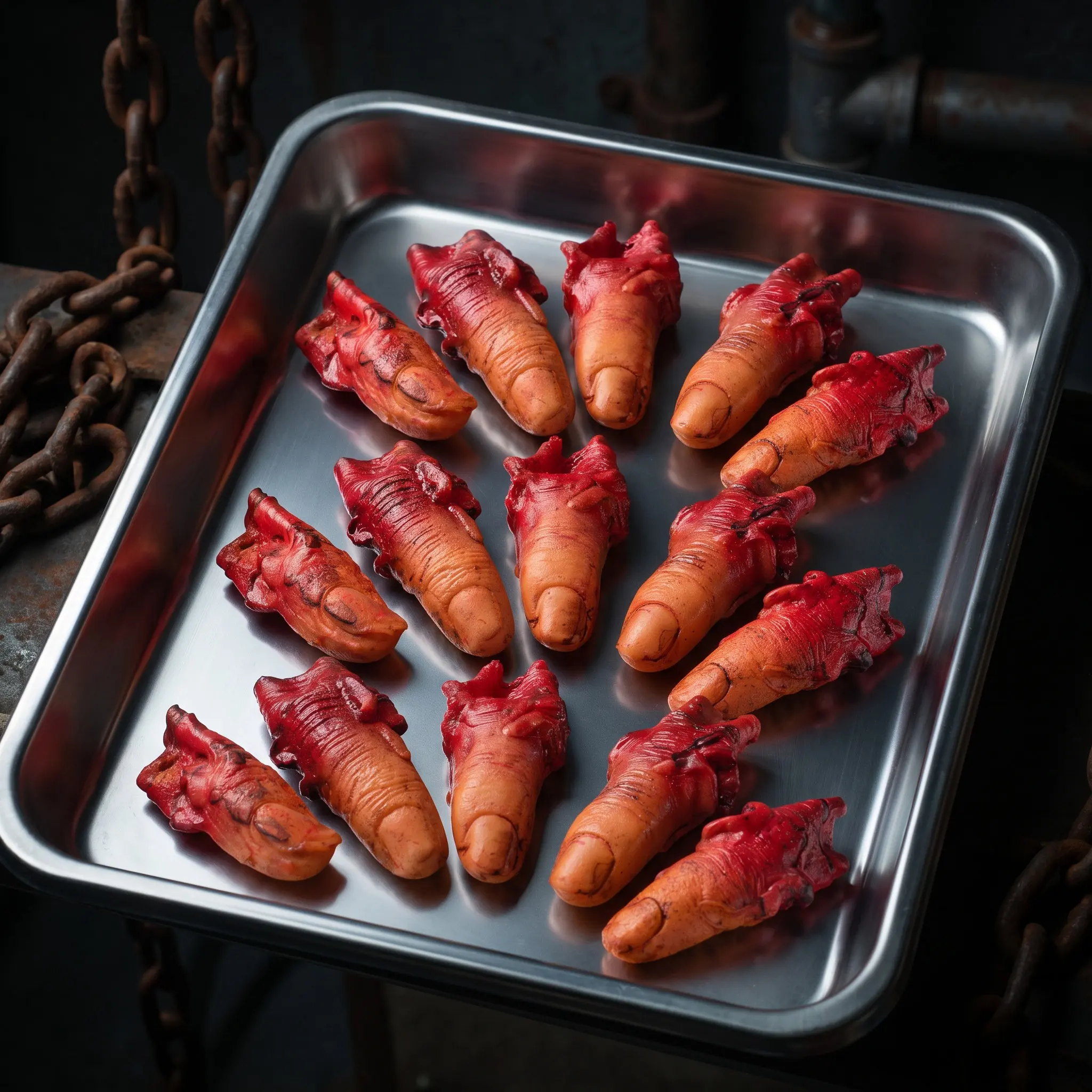 4Sets Scary Severed Ring Finger Props Realistic Blood Effect Halloween Costume Supplies Portable Fake Fingers for Masquerade