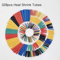 164/328PCS Heat Shrink Tubing 2:1Wire Cable Wrap Assortment Electric Insulation Tube Kit 5 Color 8 Size