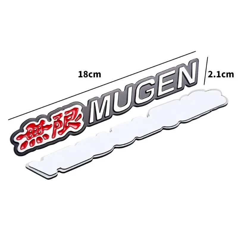 3D Metal Mugen Logo Car Emblem Rear Trunk Front Grill Badge For Honda Civic Accord 7 Type R FN2 FK8 Fit Jazz RS CRX Auto Sticker