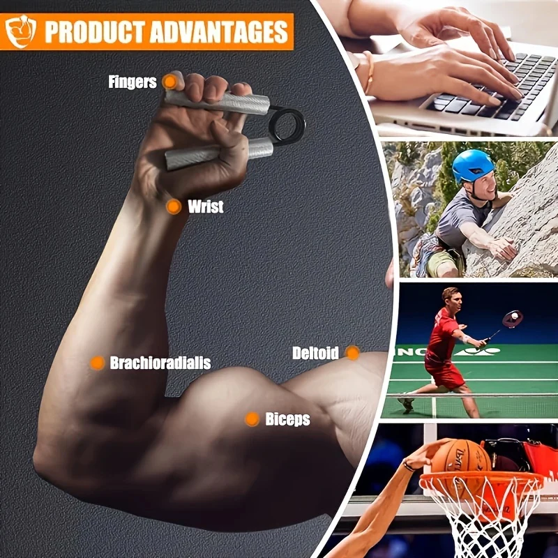 

4Pcs Heavy Hand Gripper – Muscle Recovery & Strength Training Device, Carpal Expander Finger Rehabilitation Hand Gripper