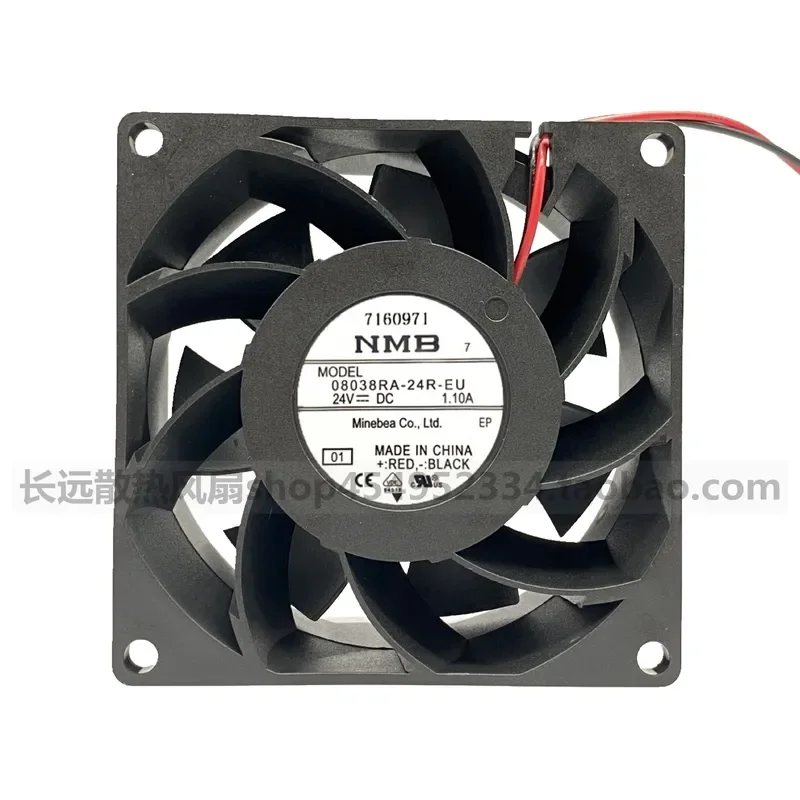 for NMB 08038RA-24Q-EA 8038 24V 1.10A 8CM Frequency Conversion Axial Flow Fan