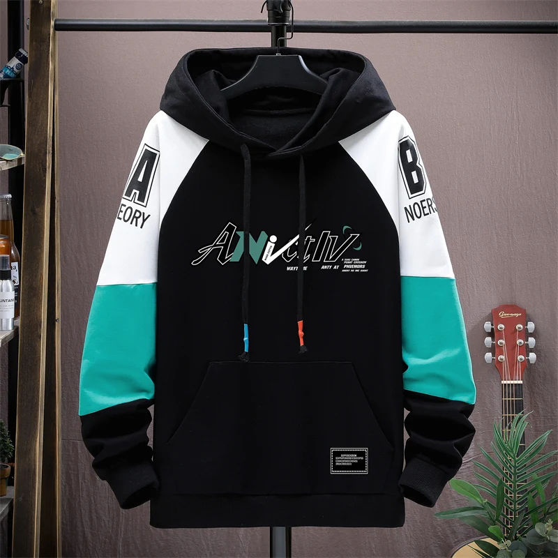 

Fashion Men's Cotton Hoodies 2026 Spring Autumn Youth Hooded Sweatshirts High Sreet Casual Pullovers Outwear Hoody Tops Clothing