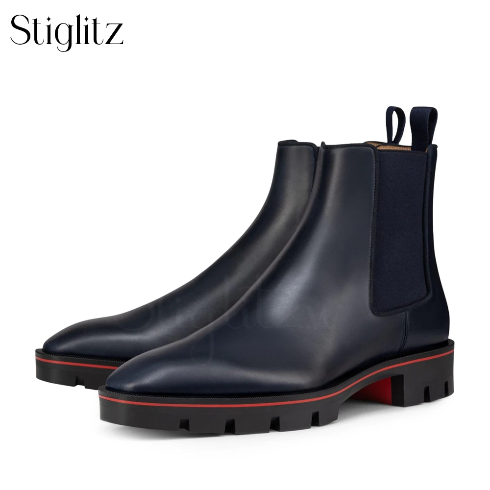 

Classic Style Stretch Ankle Booties Designer Style Ankle Boots for Men Slip on Comfortable Soft Leather Suede Boots Customizable