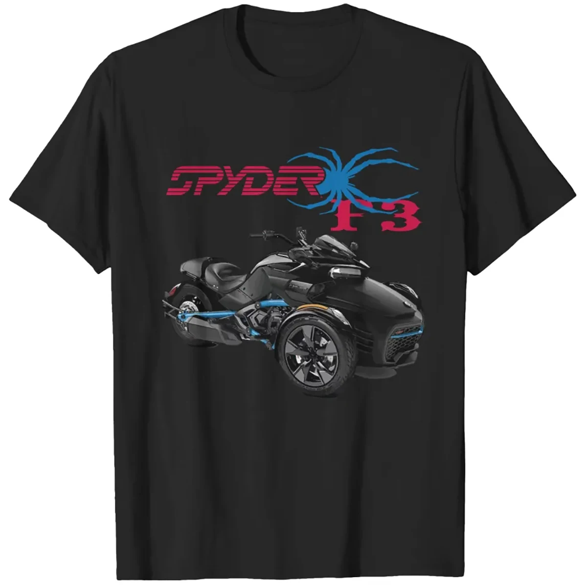 

F3 Spyder 3-wheels Motorcycle T-Shirt 100% Cotton O-Neck Short Sleeve Summer Casual Mens T-shirt Rider Streetwear