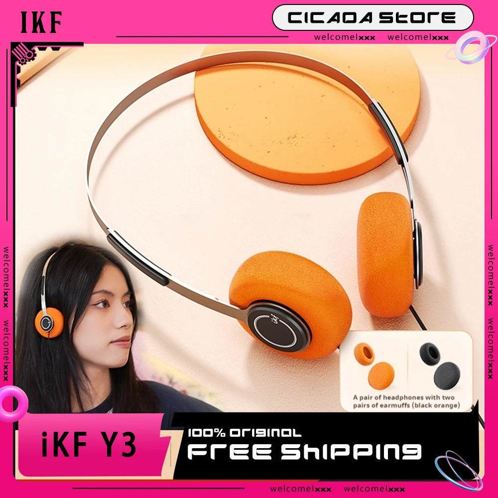 

Ikf Y3 Retro Wireless Bluetooth Headphone Metal Light Weight Take Pictures Koss Style Headset Anc Hifi Comfortable Wear Headsets