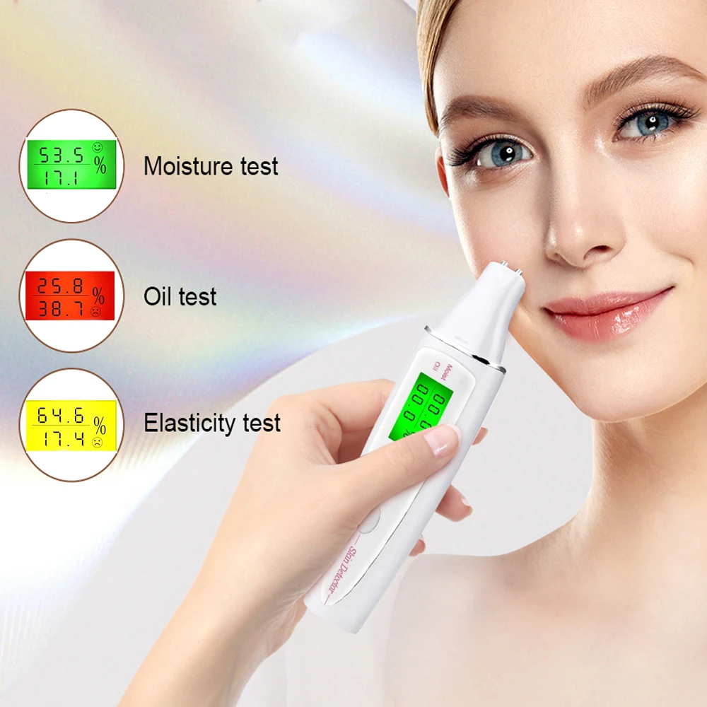 Probador de piel facial analizador de piel portátil probador de humedad estético Digital Monitor de aceite de agua para el cuidado de la piel dispositivo de diagnóstico de la piel