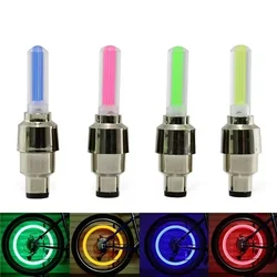 2/4pcs Motorcycle Bicycle Tire Valve Caps Light LED Neon Flash Lamp Waterproof Tyre Universal Wheel Lights Car Accessories
