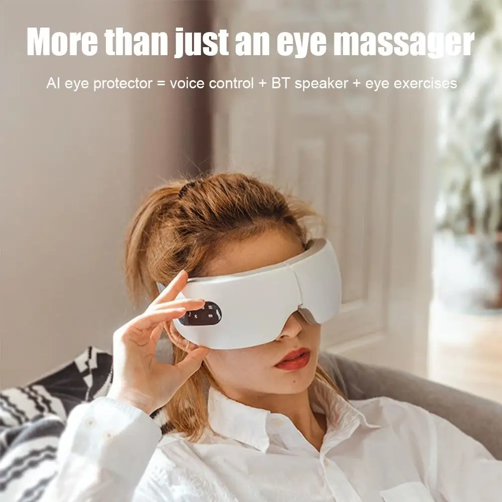 

Hot Compress Smart Eye Massager Bluetooth Music Vibration Eyemask Dry Massage Device Portable Eyes Fatigue Care Eye Relax J1E0