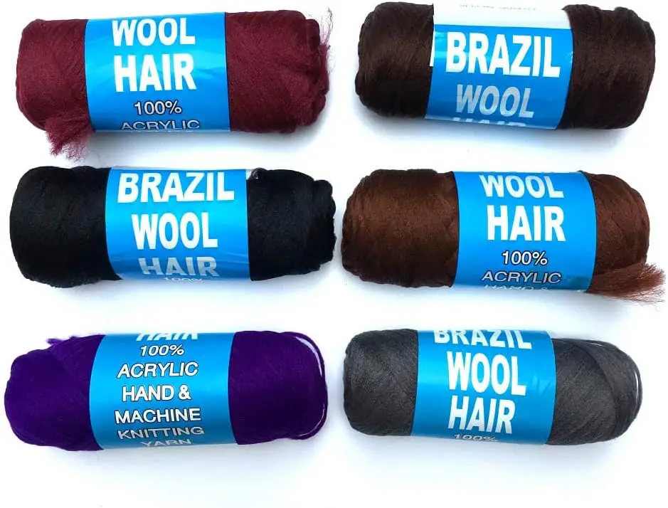 Synthetic Wool Hair Extension For Women African Low Temperature Senegalese Twist Faux Locs Wraps Jumbo Crochet Braiding Hair