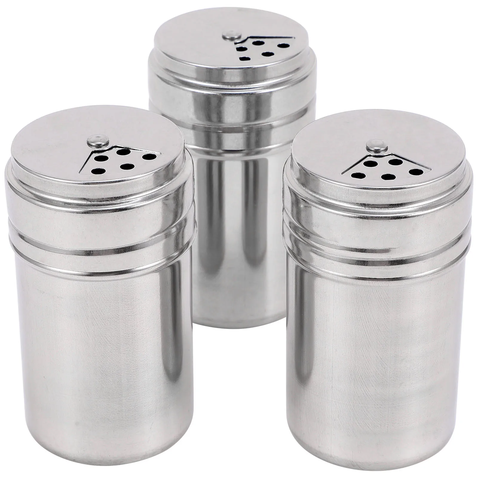 

3Pcs Seasoning Jar Toothpick Holder Stainless Steel Spice Container for Kitchen Storage Multipurpose Condiment Jars