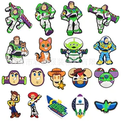 Cute New Cool Buzz Lightyear Shoe Charms for Clogs Sandals Decorations Accessories shoes Decoration Kid Boy Shoe Decor Gift