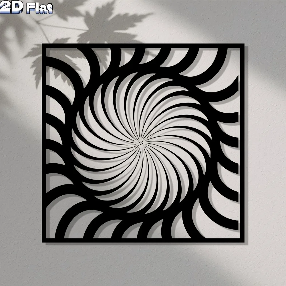 1pc Modern Spiral Metal Wall Art, Shiny Iron Hook for Home Decor, Elegant Helical Sculpture for Living Room Garden Fence Gift