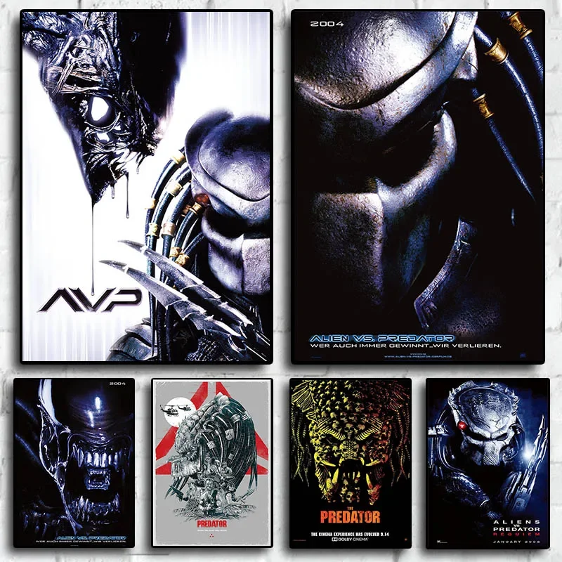 Classic Retro Sci-fi Thriller Old Movie Poster AVP: Alien Vs. Predator Home Decor Canvas Painting Decoration Wall Decor Posters