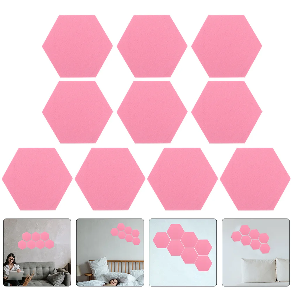 

BUTIFULSIC 10pcs Felt Wall Sticker Memo Board for Office Bulletin Display Notice Pad Message Board