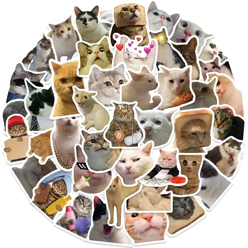 10/30/50 Stück Lustige Katzen-Meme Wasserfeste Graffiti-Aufkleber Ästhetische Dekorative DIY Gepäck Laptop Handy Gitarre Scrapbook Sticker