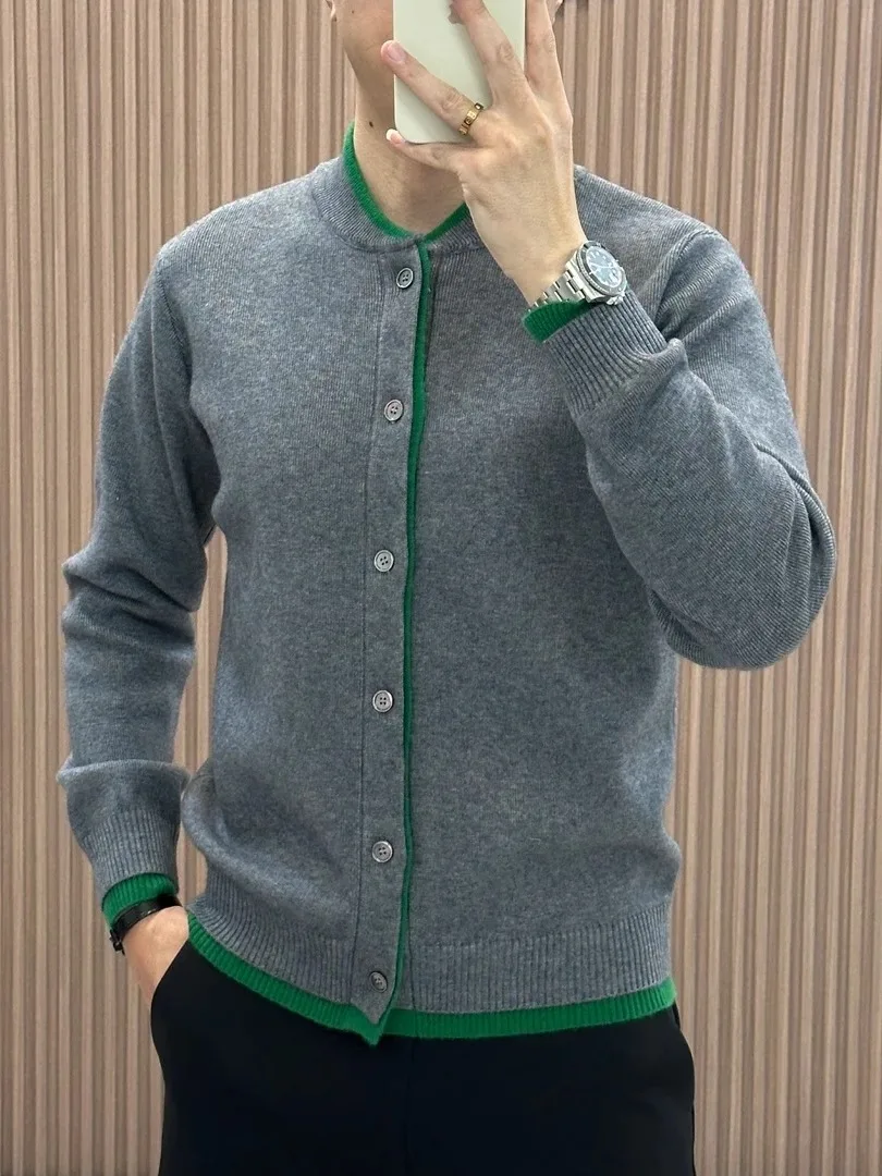 

High Quali Men's Knitted Sweater Faionable Trendy Sli Premium Feel Autumn Winter Long Sve round Ne Casual Wear