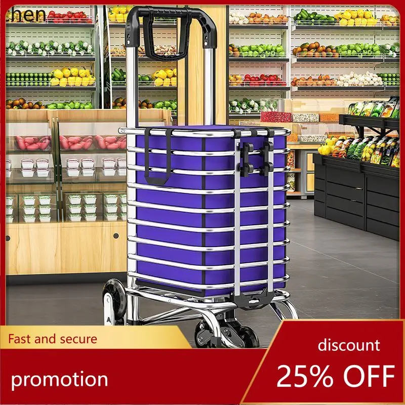 

Hxl shopping cart - portable, foldable, lightweight hand trolley for grocery shopping and stair climbing