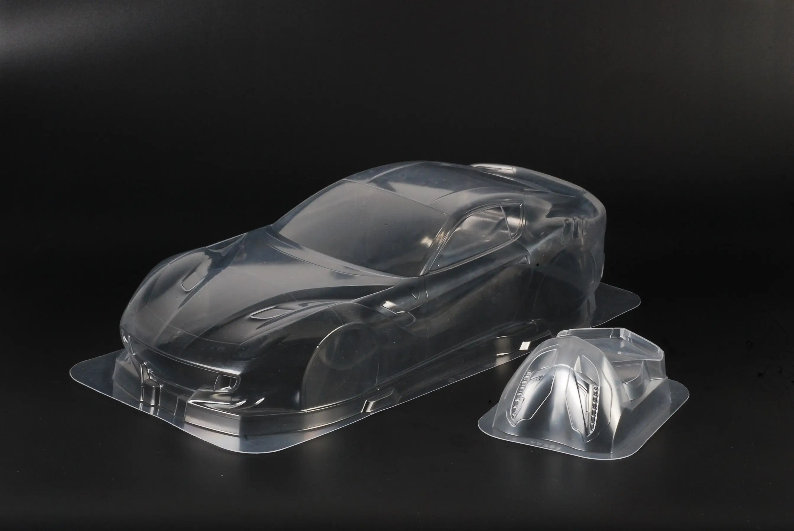 High quality F12 V12 DTM 1/10 drift RC PC body shell lampshade 190mm width Transparent drift body shell for hsp hpi trax Tamiya