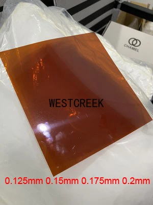 WESTCREEK 0.125mm 0.15mm 0.175mm 0.2mm thickness Polyimide Film KAPTON FILM PI films dark brown tawny PI sheet diaphragm