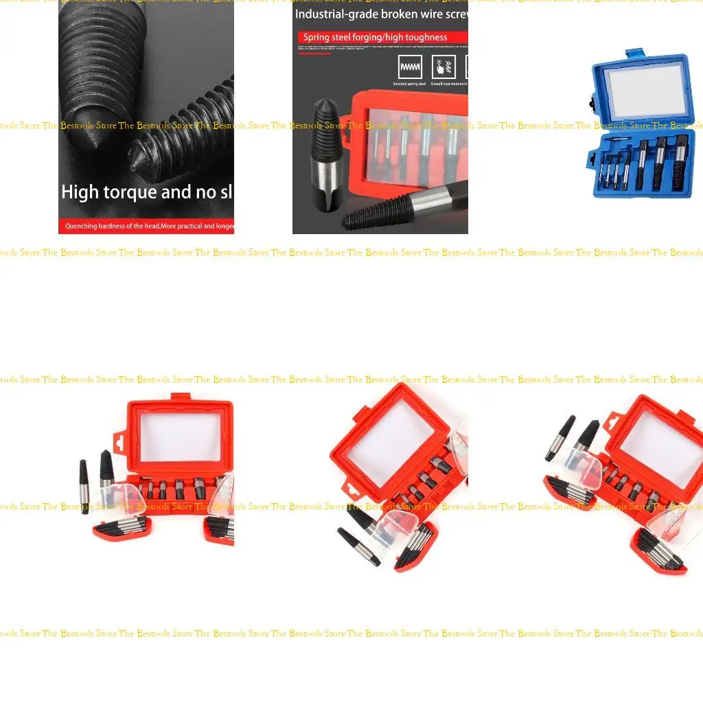 

12PF 8PCS Damaged Screw Removers Corrosion Resistant Carbon Steel Pipes Repair Tool