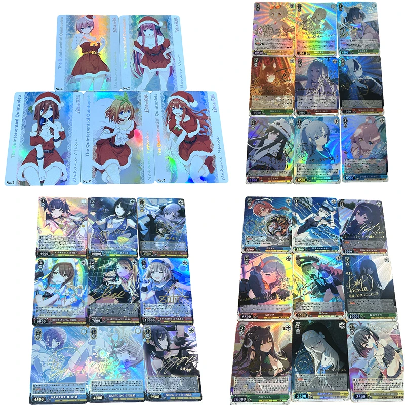 

Homemade The Idolm@ster Blue Archive Amami Haruka Character Bronzing Collection Signature Flash Card Cartoon Toys Christmas Gift