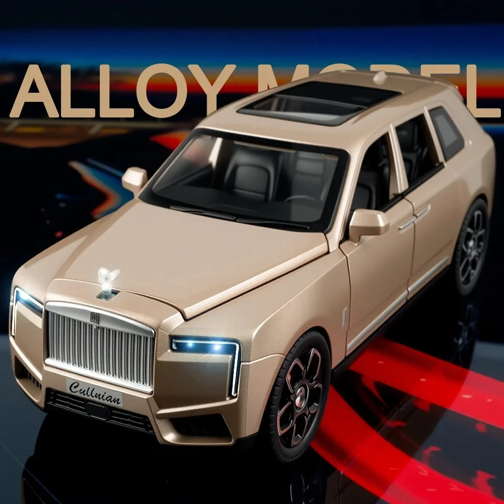 1:32 Cullinan Model Cars Toy Alloy Diecast with Light Music Vehicle Doors Opened Miniature Car Best Gifts