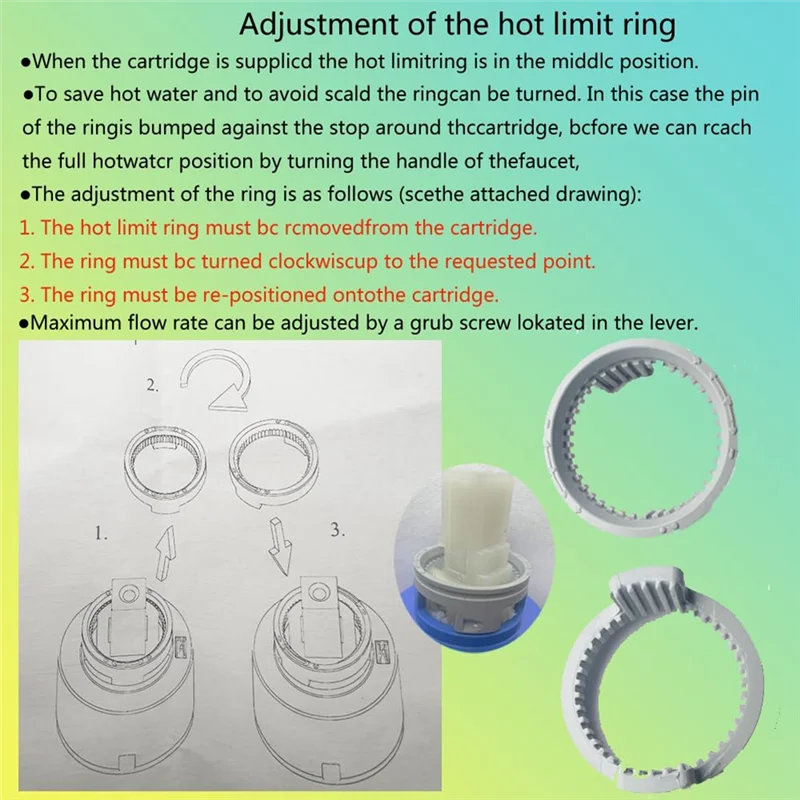 

LNHF NKJ35A Replacement Faucet Cartridge 35Mm, Right Rotation Repair Compatible With Single Lever Faucet