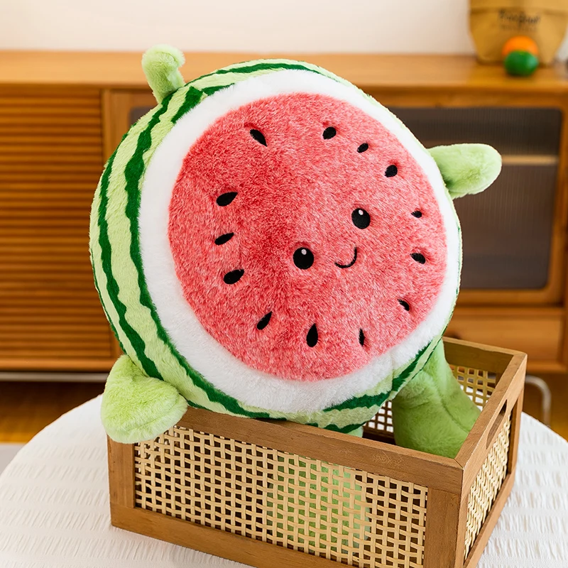 45cm Cute Kawaii Watermelon Plush Toy Soothing Doll Cozy Round Pillow  Children's Birthday Gift view 4