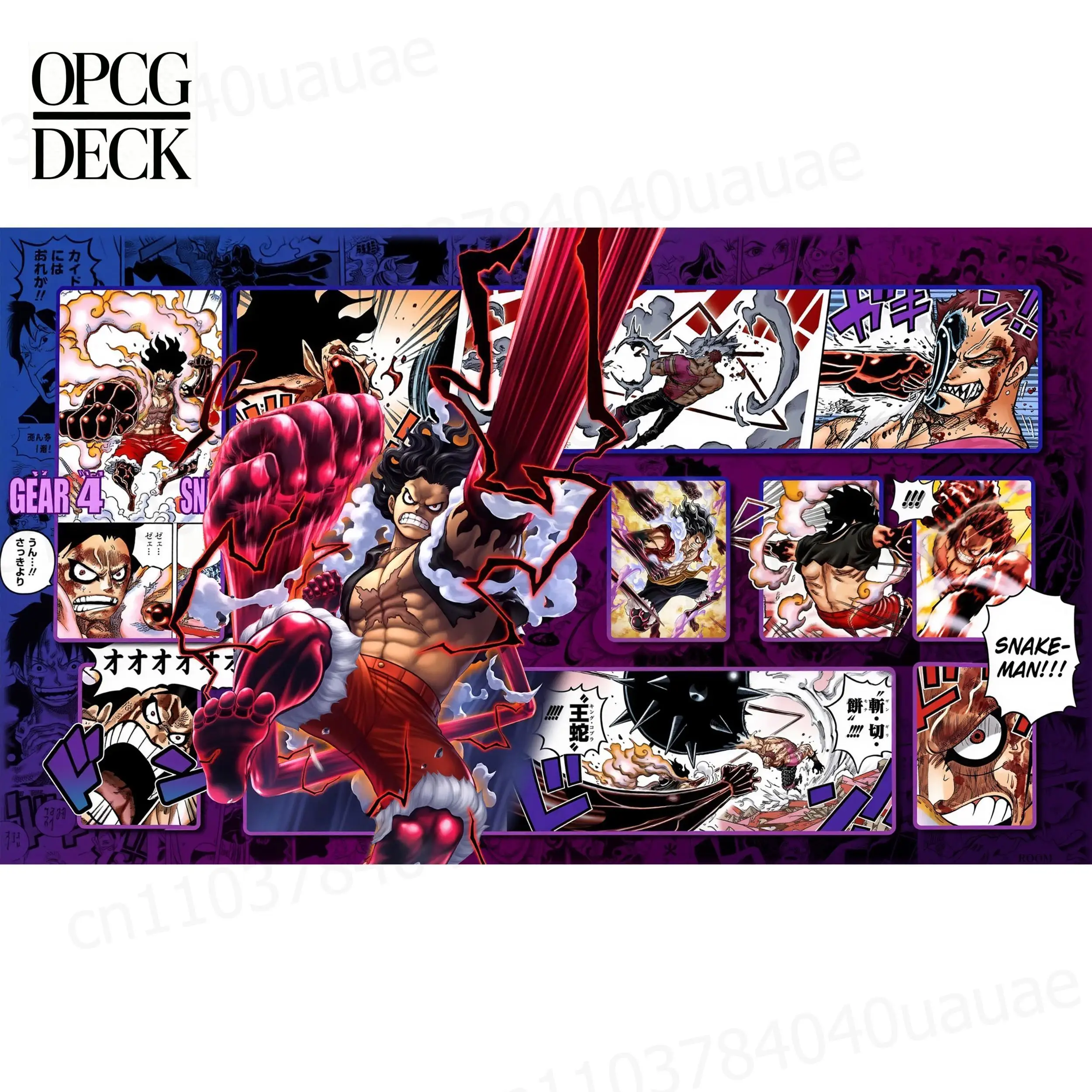 Tapete de Juego One Piece OPCG, Monkey D. Luffy, Charlotte Katakuri Gear 4, Tapete de Juego de Anime de Alta Calidad, 60*35 cm