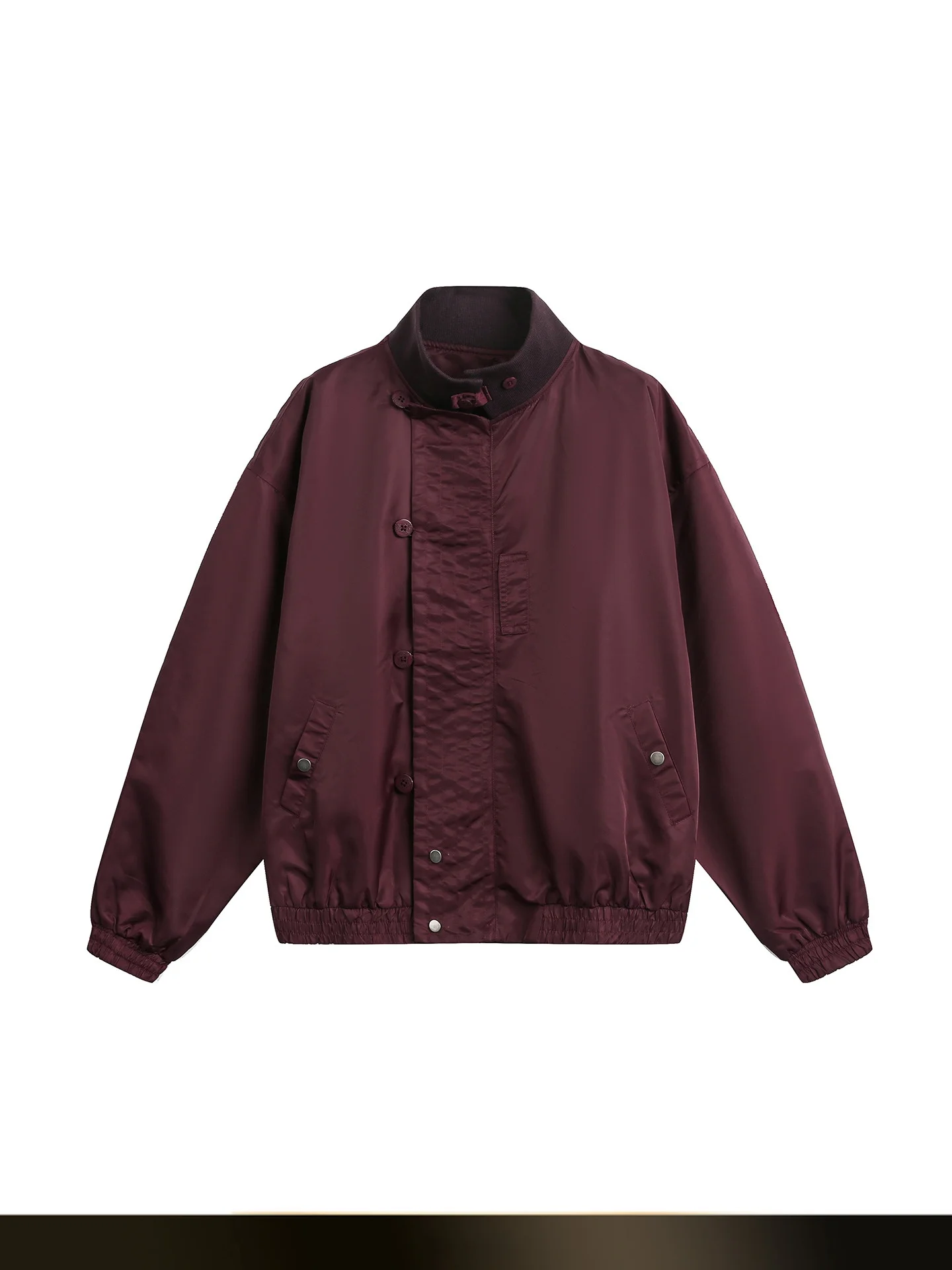 

American Retro ort Pilot Jaet Men's Casual Couple Color Blo Stand Collar Outerwear Youth Trend Windproof Autumn Wear