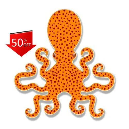 

Octopus Orange Funny Walls Window Motor Home Boat Accessory Unique Trendy Aesthetic Cute