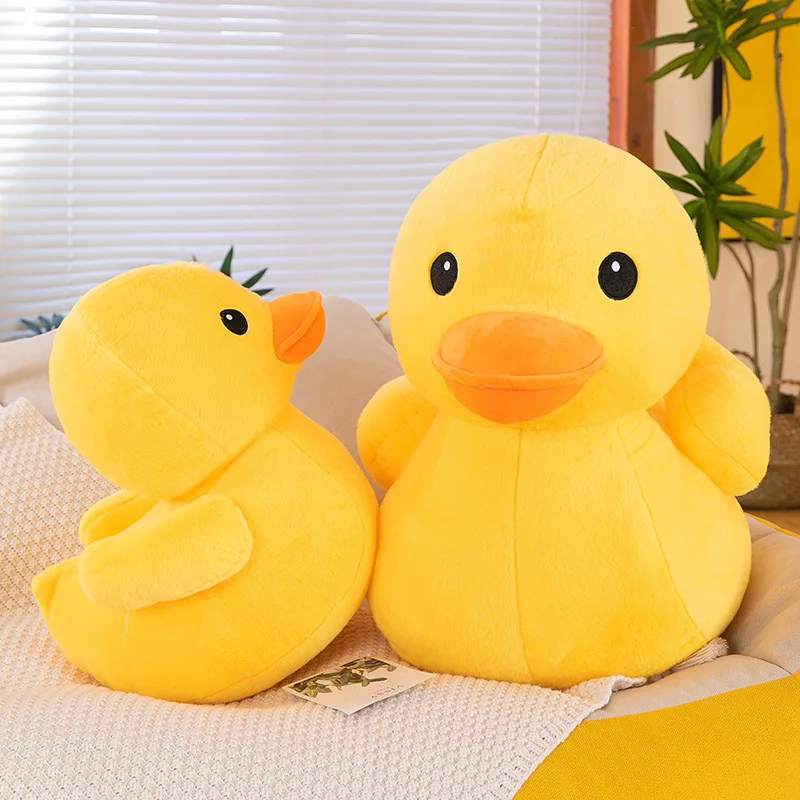 Big Yellow Duck Kawaii Plush Dolls Toy Pillow Cute Soft Cartoon Stuffed Animal Toys Birthday Gifts for Children Kids Baby Girls