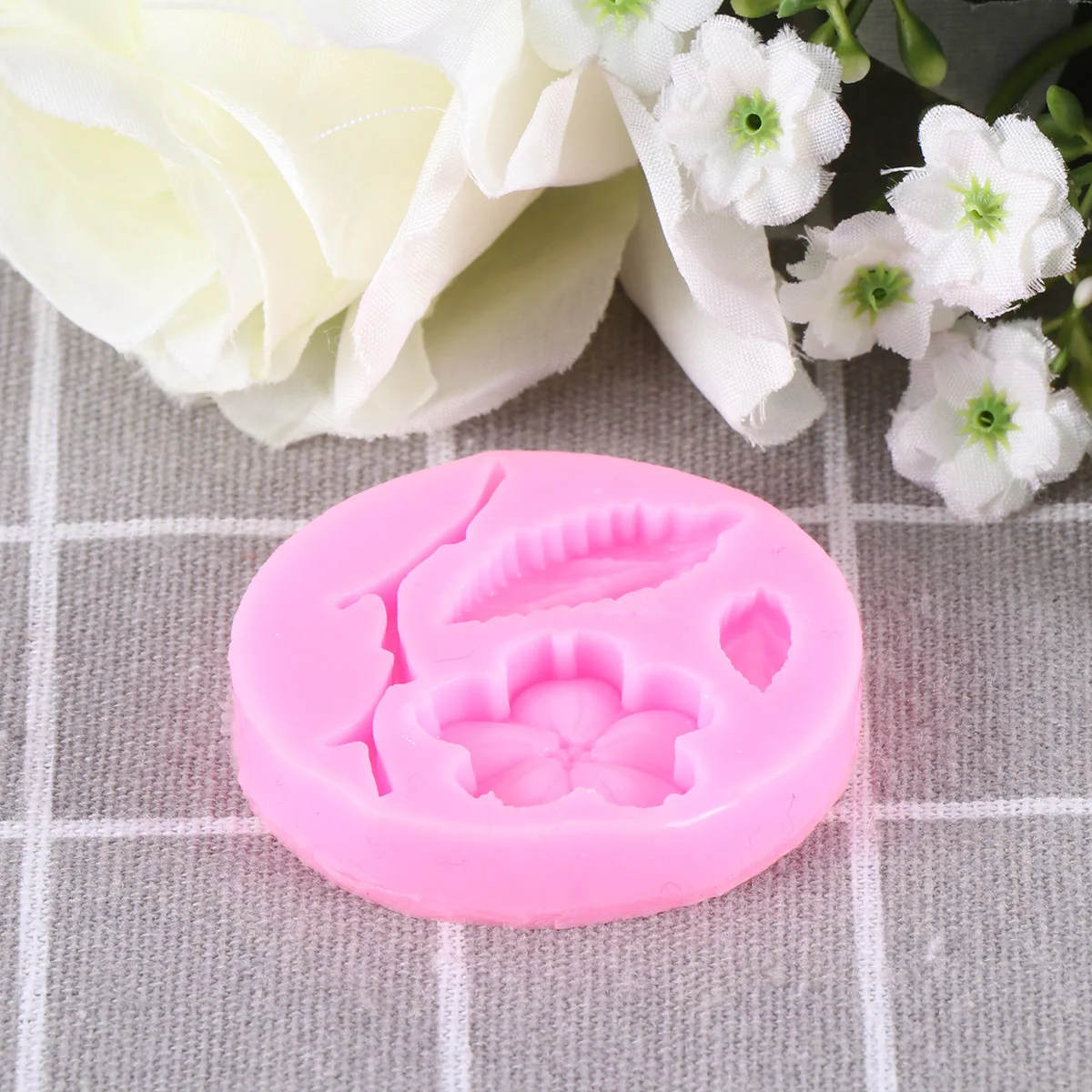 

Baking Silicone Peach Blossom Branch Decoration Reusable Flexible For Fondant Sugar Paste Marzipan Diy Molds Baking Cake Mold