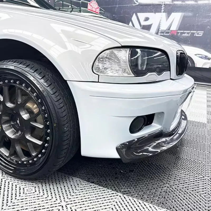 CL Style New Carbon Fiber Front Add-on Bumper Screw-On Retrofit/Upgrade for 2001-2006 for E46 M3 BW-E46-14 No Items Included